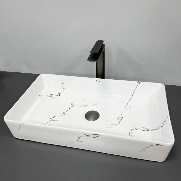 Накладная раковина VBI Triest Marmo Glossy (61х34.5х11.5 см)