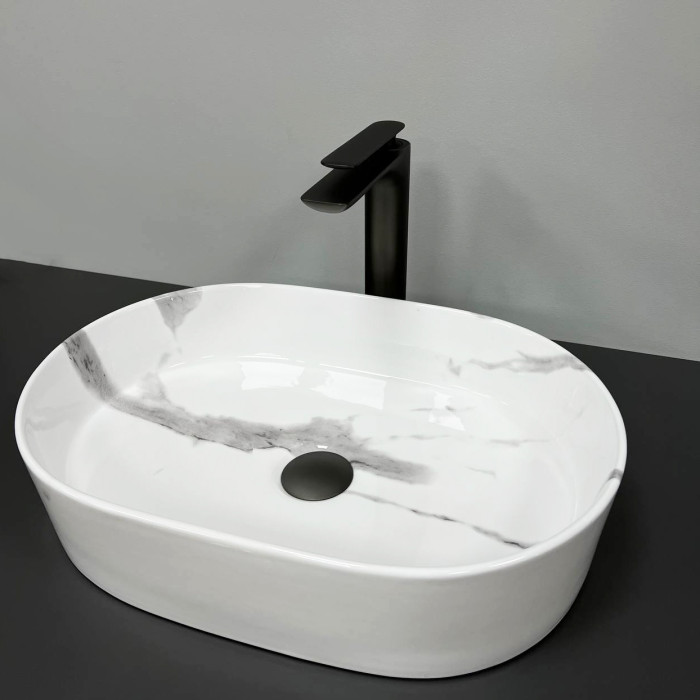 Умывальник (раковина) VBI VERONA 50 MARBLE NATURE GLOSSY накладной