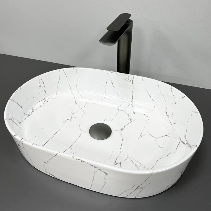 Умывальник (раковина) VBI VERONA 50 MARMO GLOSSY накладной