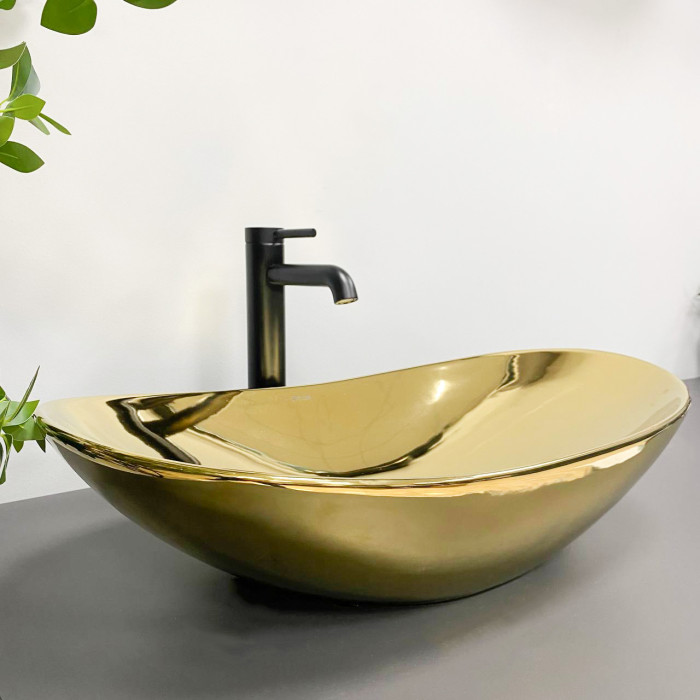 Умывальник (раковина) VBI TURIN GOLD GLOSSY накладной