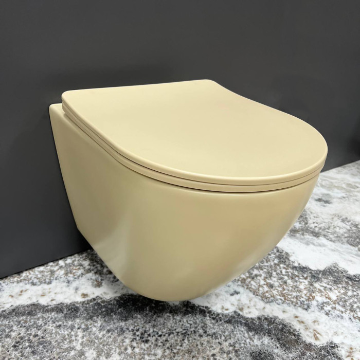 Подвесной унитаз VBI VULCANO BEIGE MATT