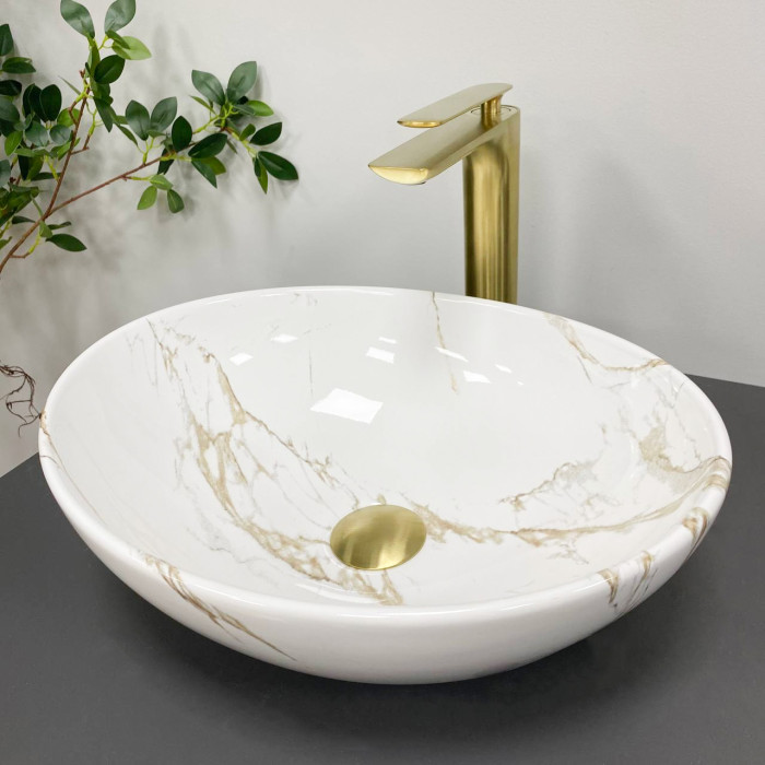 Умывальник (раковина) VBI PARMA STAINS GLOSSY накладной