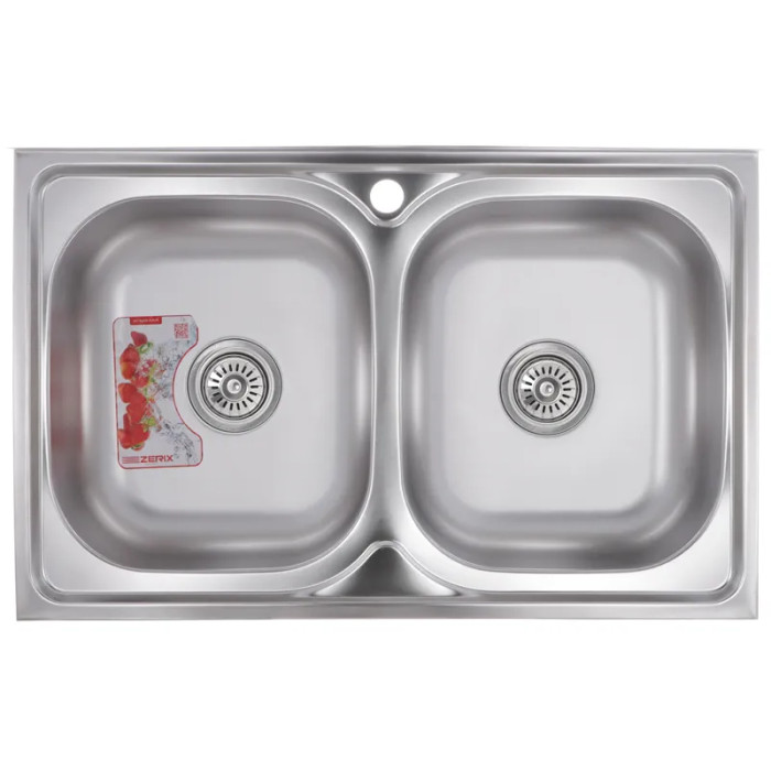 Мийка кухонна Zerix Z8050D-08-180MD Double Micro Decor (ZM0613)
