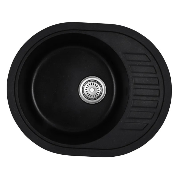 Гранітна кухонна мийка Haiba HB8311-G226 Black 570x450x180 (HB0979)