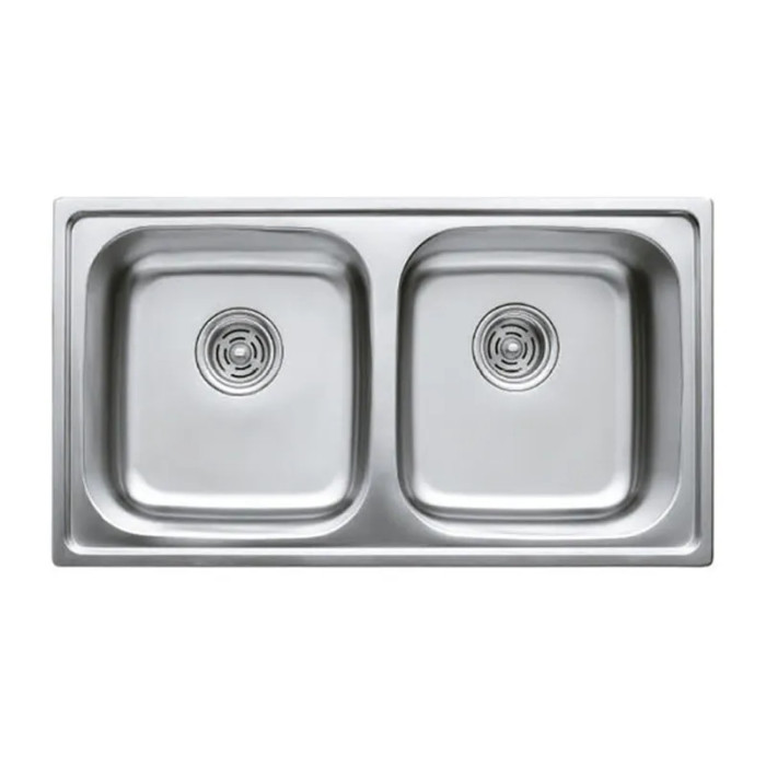 Кухонна мийка Haiba 78x43 Double (decor) (HB0567)