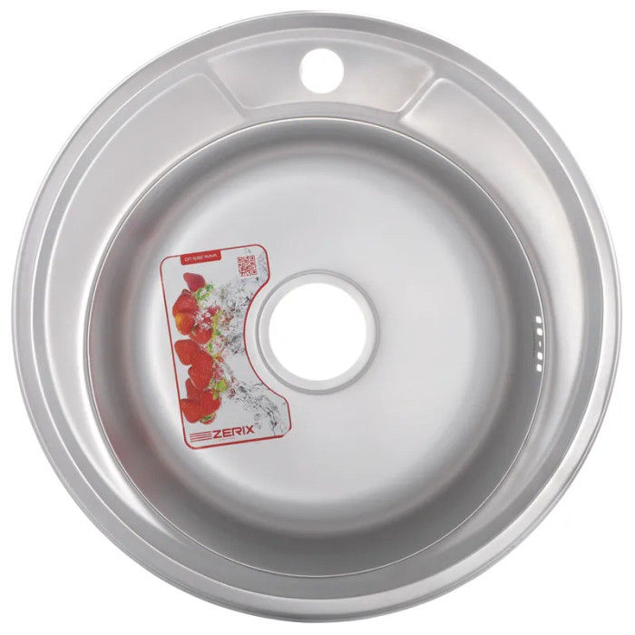 Кухонна мийка ZERIX Z490-06-170E (satin) (ZX2618)
