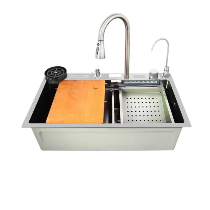 Багатофункціональна мийка Zerix ZH7546-SET-07.SUS304 DECOR зі змішувачем (ZX5684)