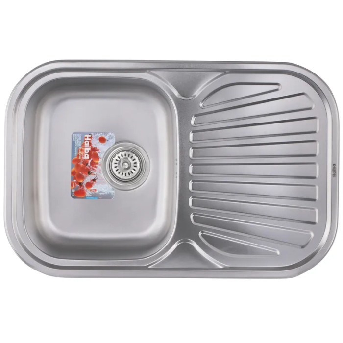 Кухонна мийка Haiba 74x48 (decor) врізна, нержавіюча сталь (HB0559)