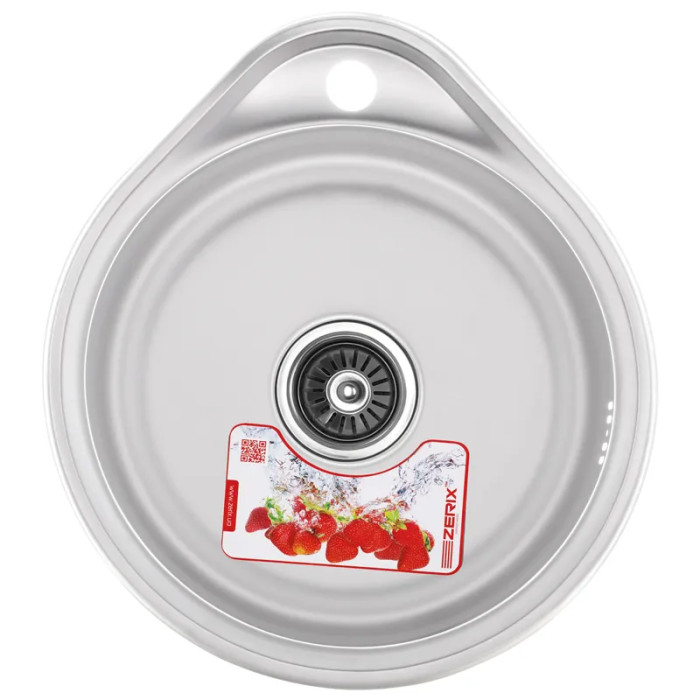 Кухонна мийка Zerix Z4843-08-180E (Satin) (ZX1598)