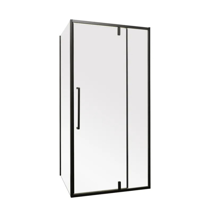Душова кабіна без піддону Mixxus Premium BEVEL SC01-100x80x195-TR Black прозоре скло 6мм (MI6870)