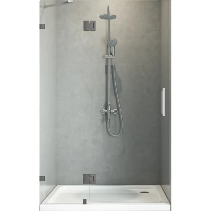 Двери в нишу Koer SR SD04 120x200см графит, прозрачное стекло Easy Clean 10мм (KR5388)