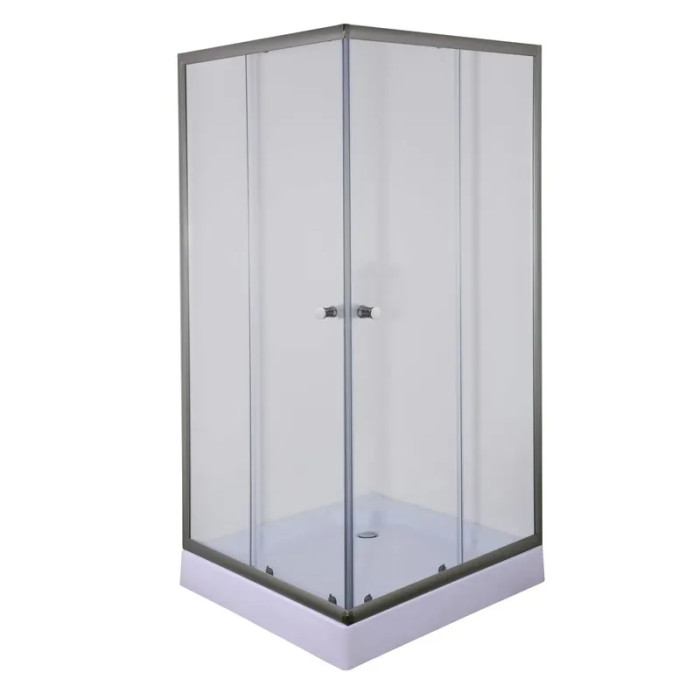Душевая кабина с низким поддоном mixxus CUBIC SCT01-90x90x195-TR GRAPHITE прозрачное стекло 4мм (MI6905)