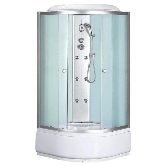 Бокс душевой с гидромассажем Mixxus STRONG SBH01-90x90x215 - FB SATIN с высоким поддоном (MI6888)