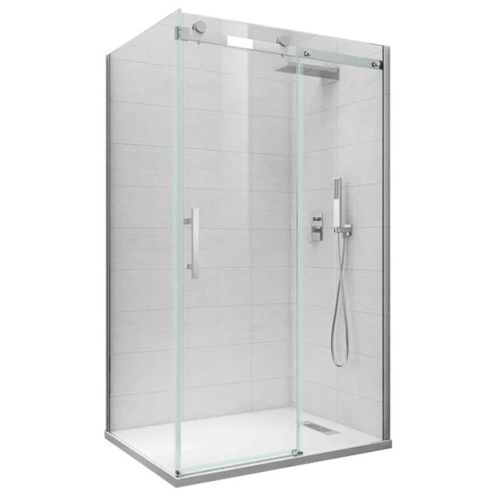 Боковая стенка для душевой кабины Koer SR SW01-90x200-TR-07 Прозрачное стекло Easy Clean 8мм, Графит (KR5382)