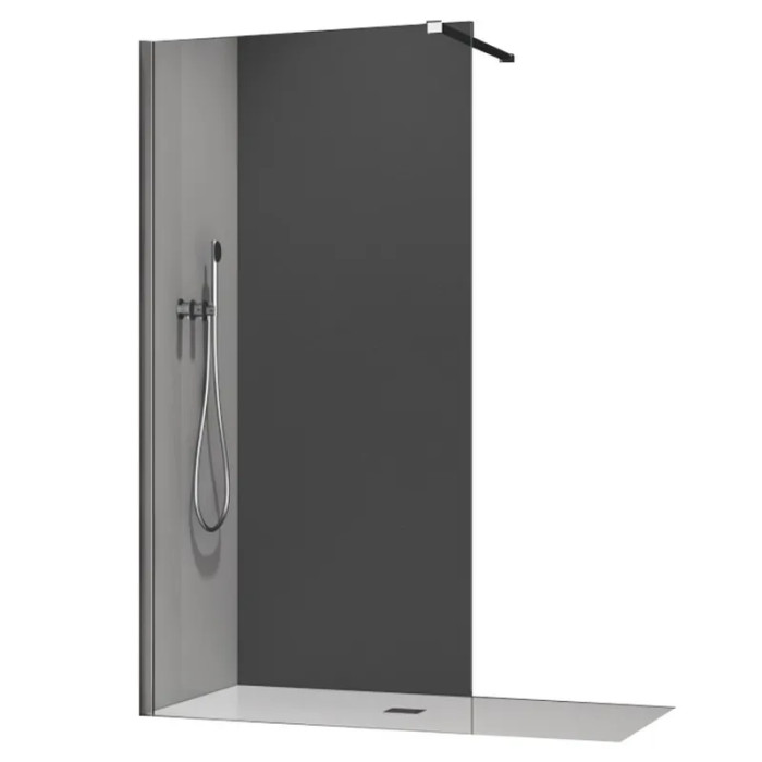 Душевая перегородка Koer SR SP01-120x200-TR-01 Walk-In 120см, прозрачное стекло Easy Clean 8мм, хром (KR5394)