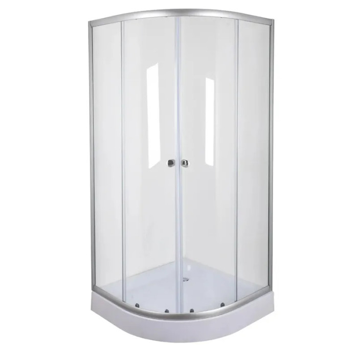 Душевая кабина без поддона Mixxus PLAIN  (90*90 см) SC01-90x90x185-TR CHROME прозрачное стекло (MI6899)