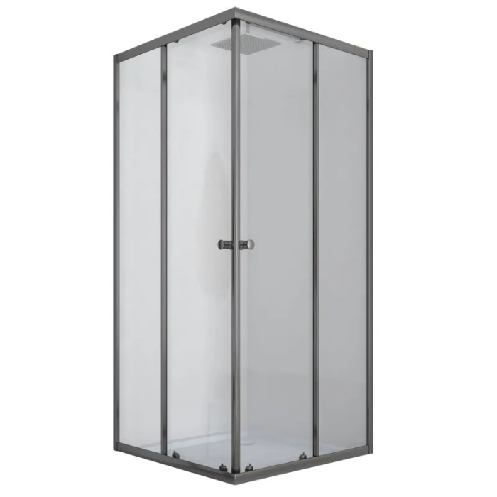 Душевая кабина mixxus CUBIC  (90*90 см) SC01-90x90x185-TR GRAPHITE прозрачное стекло (MI6907)