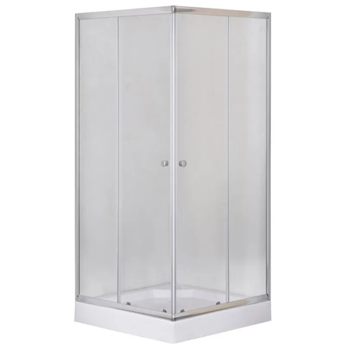 Душевая кабина с низким поддоном Mixxus CUBIC SCT01-90x90x195-FB CHROME матовое стекло 4мм (MI6903)