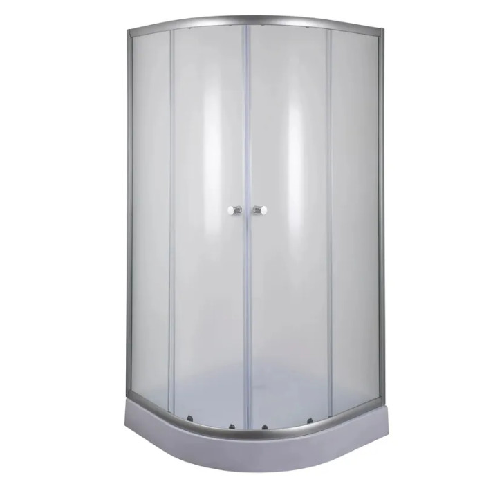 Душевая кабина с низким поддоном Mixxus PLAIN SCT02-90x90x195-FB Satin матовое стекло 4мм (MI6896)
