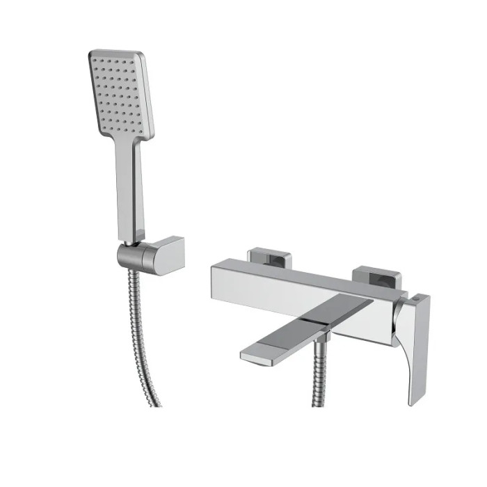 Смеситель для ванны Koer KB-41010-01 с коротким изливом (Хром) (KR3484)
