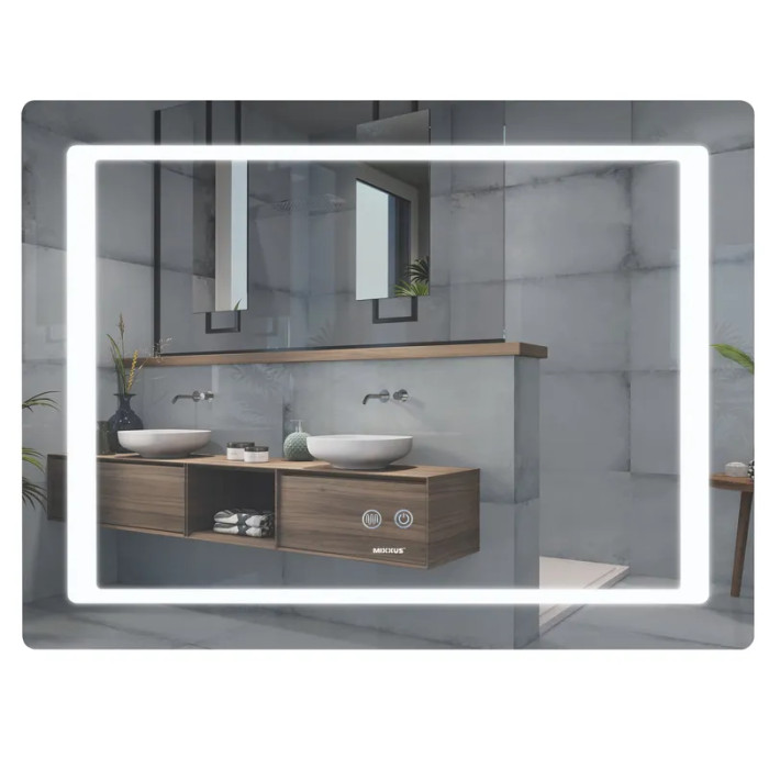 Дзеркало Mixxus STYLE MR13-80x60-REVERSE з LED Touch, Anti-fog, димером, регулюванням яскравості (M