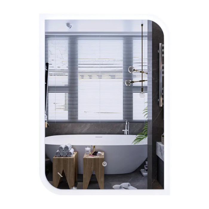 Дзеркало Mixxus Premium BEVEL MA02-90x65-REVERSE (LED Touch, Anti-fog, димер (3-6,5kK)) (MP6641)