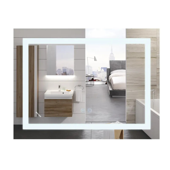 Дзеркало Mixxus WARM MR12-80x60-REVERSE з LED Touch, Anti-fog, димером, регулюванням яскравості (MI