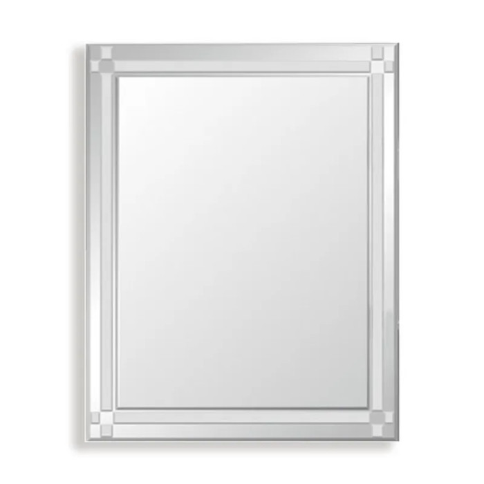 Зеркало настенное Zerix FONTE MRZ10-60x80-Reverse прямоугольное с декором (ZX5640)