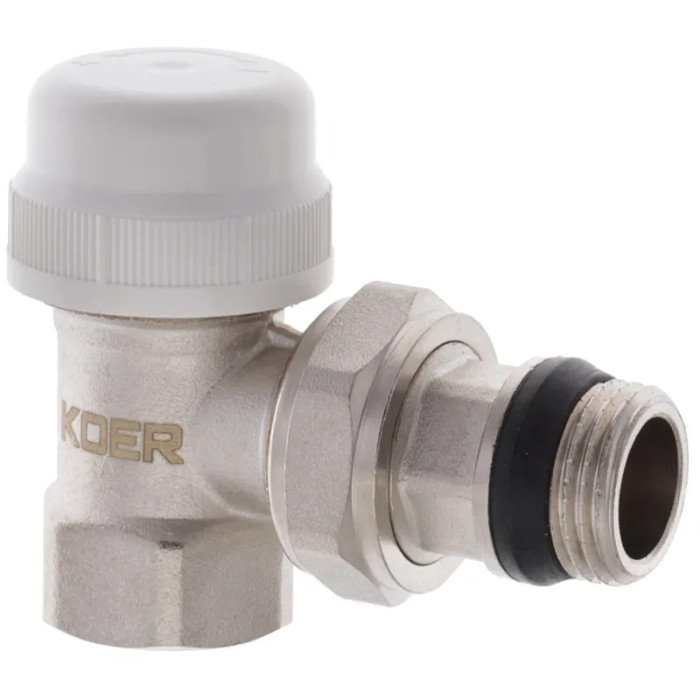Кутовий термостатичний радіаторний кран 1/2" Koer KR.921-GI (KR2682)