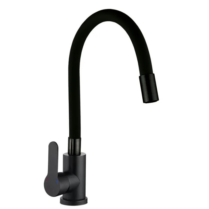 Кухонний змішувач Zerix DAX-011 Black Refl.Black (нерж. сталь) (ZX4820)