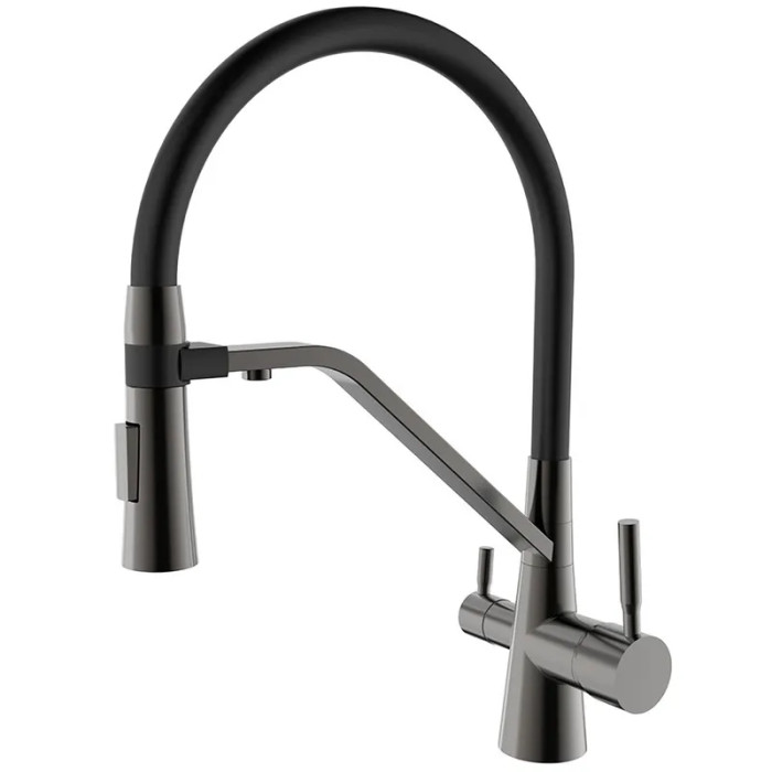 Змішувач для кухні Mixxus Premium Magnet 021 GRAPHITE REFL.BLACK (MI6975)