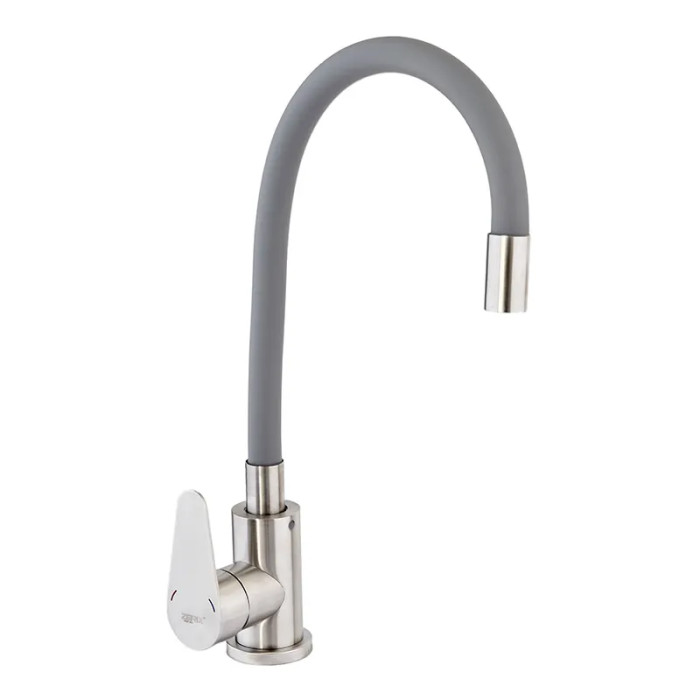 Змішувач для кухні Zerix Fox-011 Refl.Gray з нерж. сталі SUS304 (ZX4834)