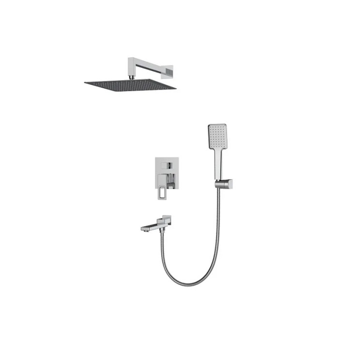 Встраиваемая душевая система Koer KB-66009-01 с смесителем, хром (KR3508)