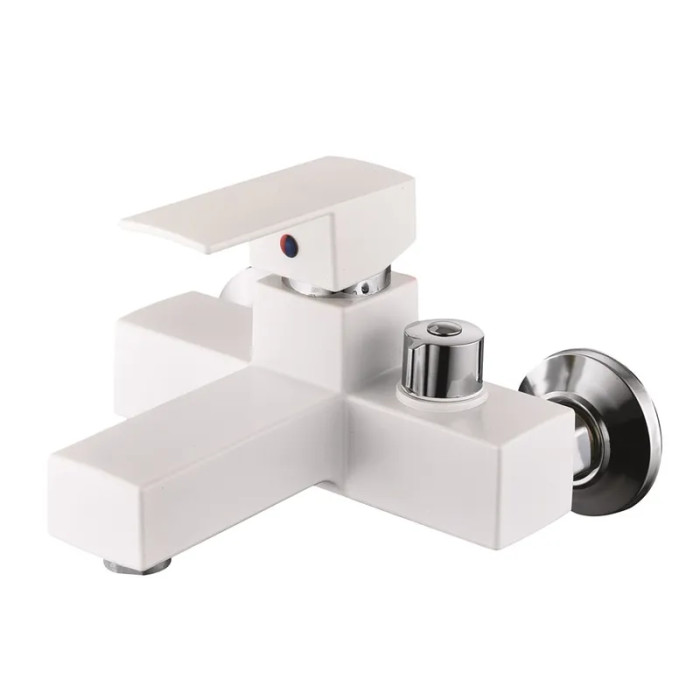 Смеситель для ванны Plamix Kubus-009 EURO SET White (PM0673)