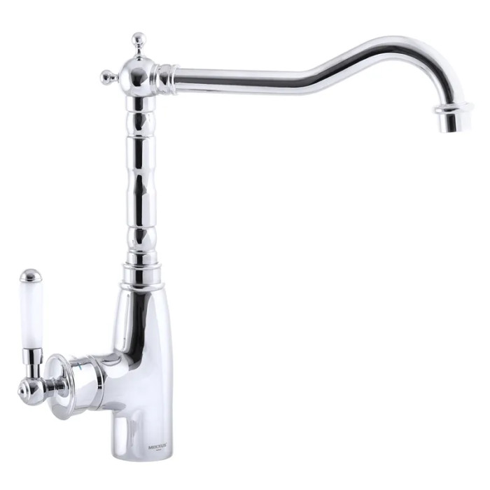 Кухонний змішувач Mixxus Premium Vintage 011 високий, поворотний, хром (MI2852)