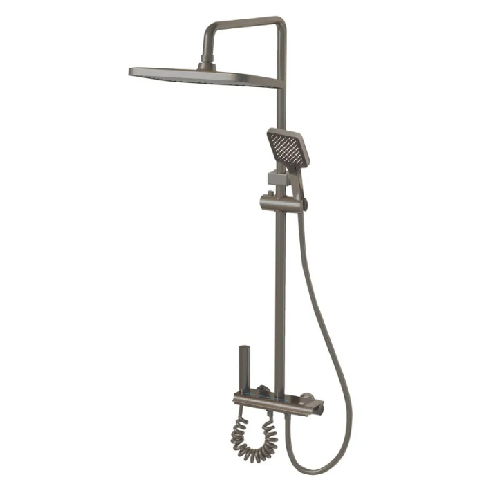 Душова колона Zerix PBI-009-J GRAPHITE з LED-підсвіткою, 4 режими (ZX5850)