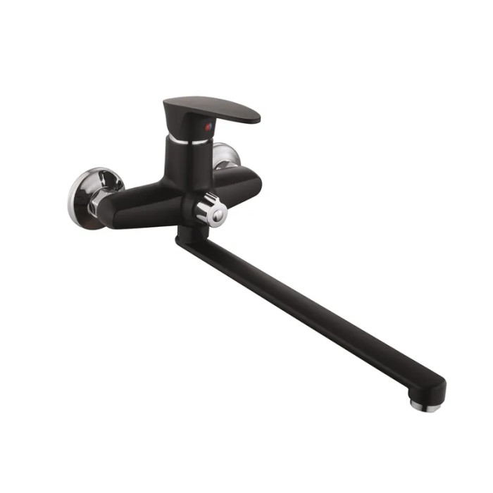 Смеситель для ванны Plamix CEZAR-006 EURO SET Matte black (PM0690)