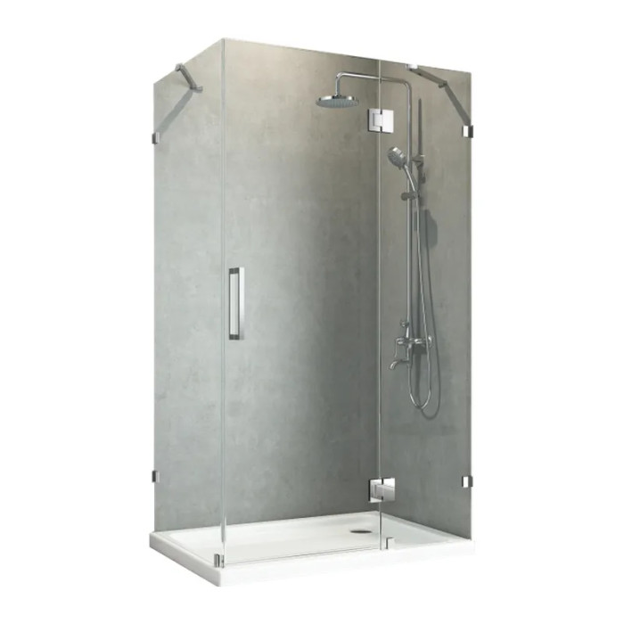 Боковая стенка для душевой кабины Koer SR SW04-90x200-TR-01 прозрачное стекло Easy Clean 10мм, хром (KR5390)