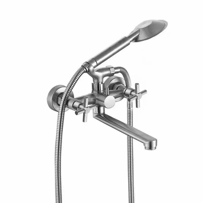 Смеситель для ванны Mixxus DVE-006-A из нержавеющей стали SUS304 с длинным изливом (Euro) (MI6082)