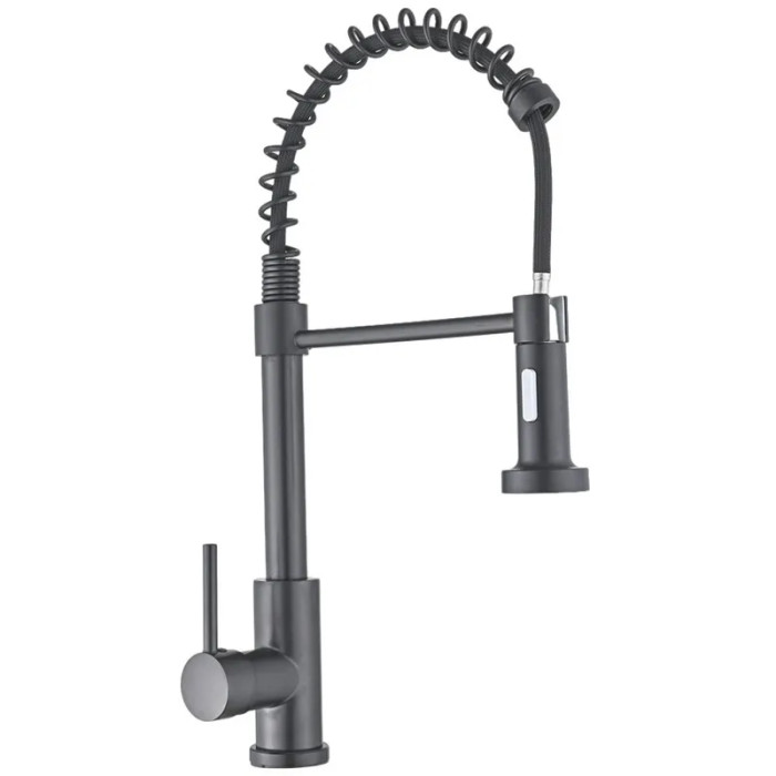 Змішувач для кухні Mixxus Premium SPRING 017 GRAPHITE з гнучким виливом (MI6952)