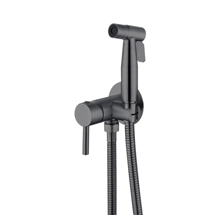 Смеситель для гигиенического душа Mixxus SUS-333 Graphite (с лейкой) из нерж. стали SUS304 (MI6565)
