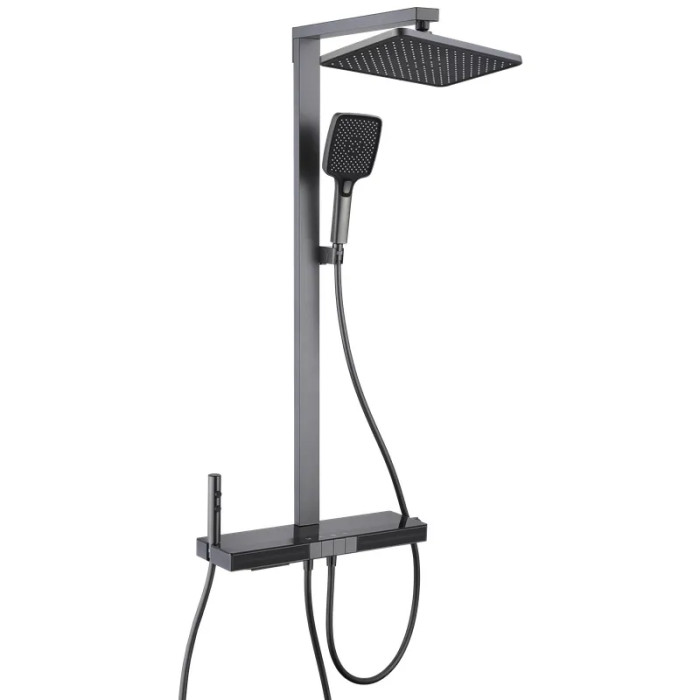 Душова колона з термостатичним змішувачем Mixxus Premium Next-009-J Graphite, 4 режими (MI6544)