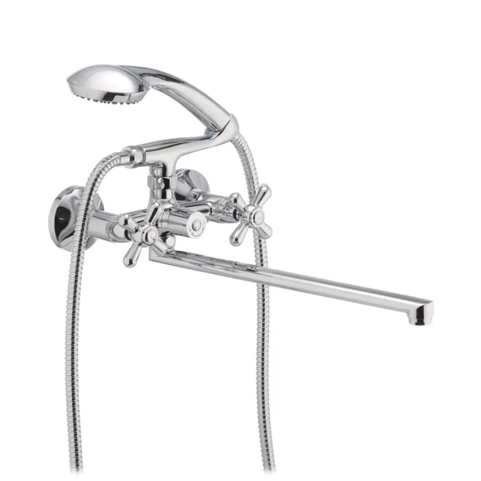 Смеситель для ванны Haiba Dominox 140 с длинным изливом (HB0064)