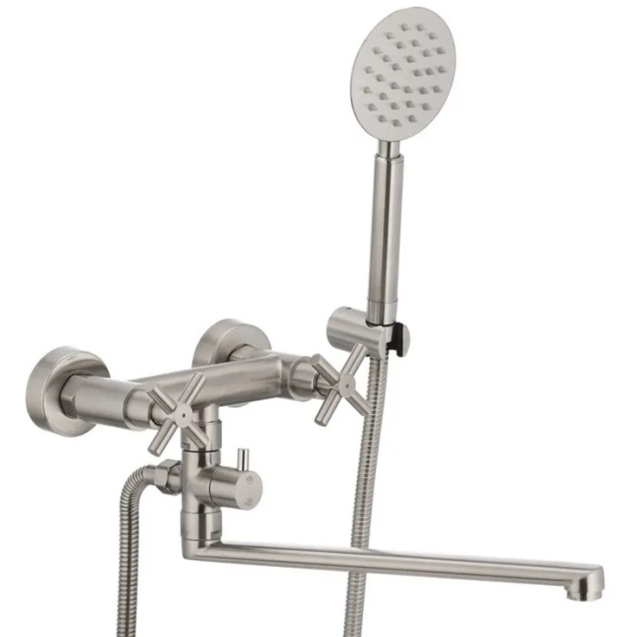 Смеситель для ванны Mixxus DVE-006 с длинным изливом (SS2824)