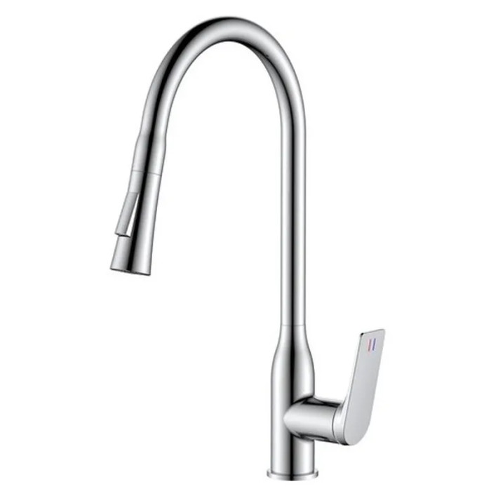Змішувач для кухні Mixxus Premium DERBY 014 з висувною лійкою (MI6599)