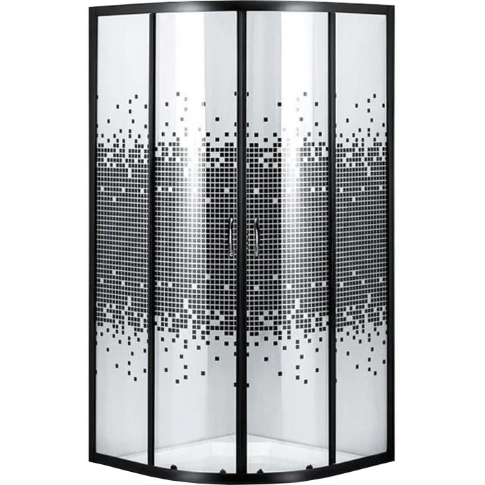 Душова кабіна півкругла без піддона BRAVO WISLA N90TB.Mosaic