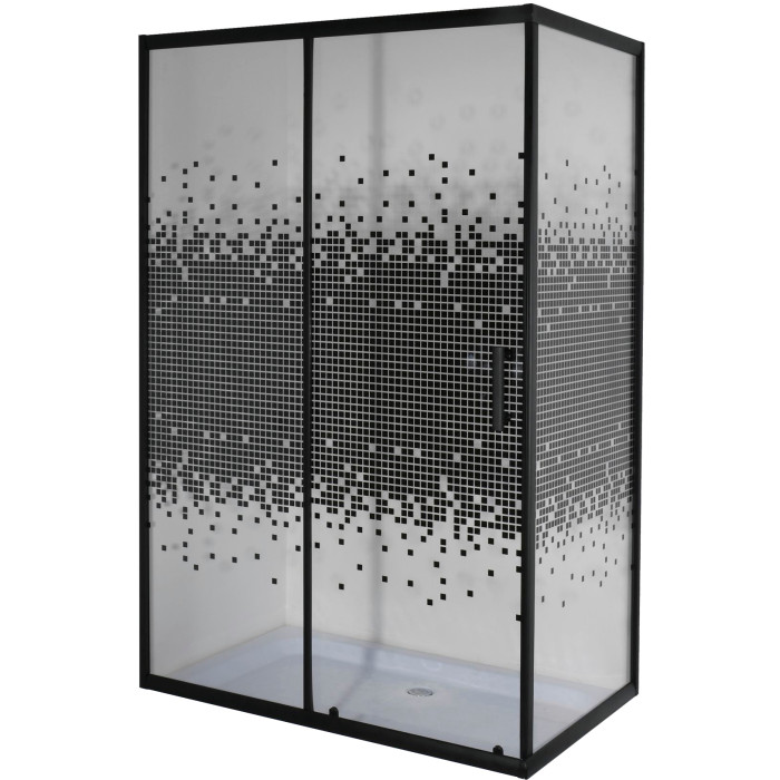 Душова кабіна прямокутна без піддона BRAVO NISA N120TB.Mosaic