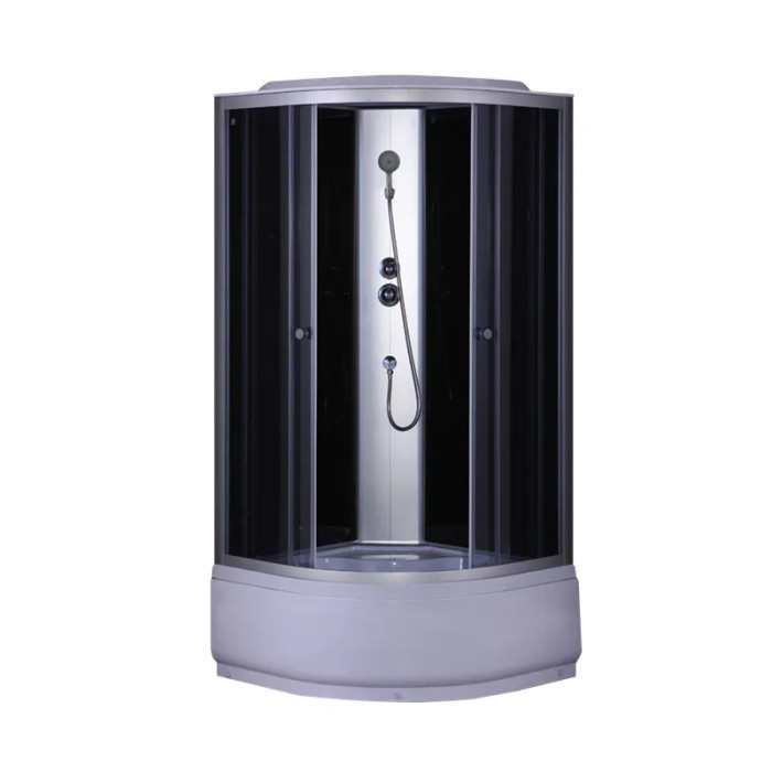 Бокс душевой без гидромассажа Mixxus STRONG SB 01-90x90x215-GR SATIN с высоким поддоном (MI6885)
