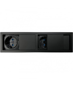 Розеточный блок ASA Versahit Mono Combi 2 розетки матовый черный 060.25F.00028