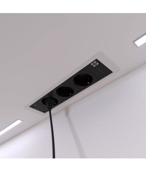 Розеточный блок ASA Versaframe 2.0 (3 силовые розетки + USB.5V (А+A), обработка – белый) 060.32F.00037